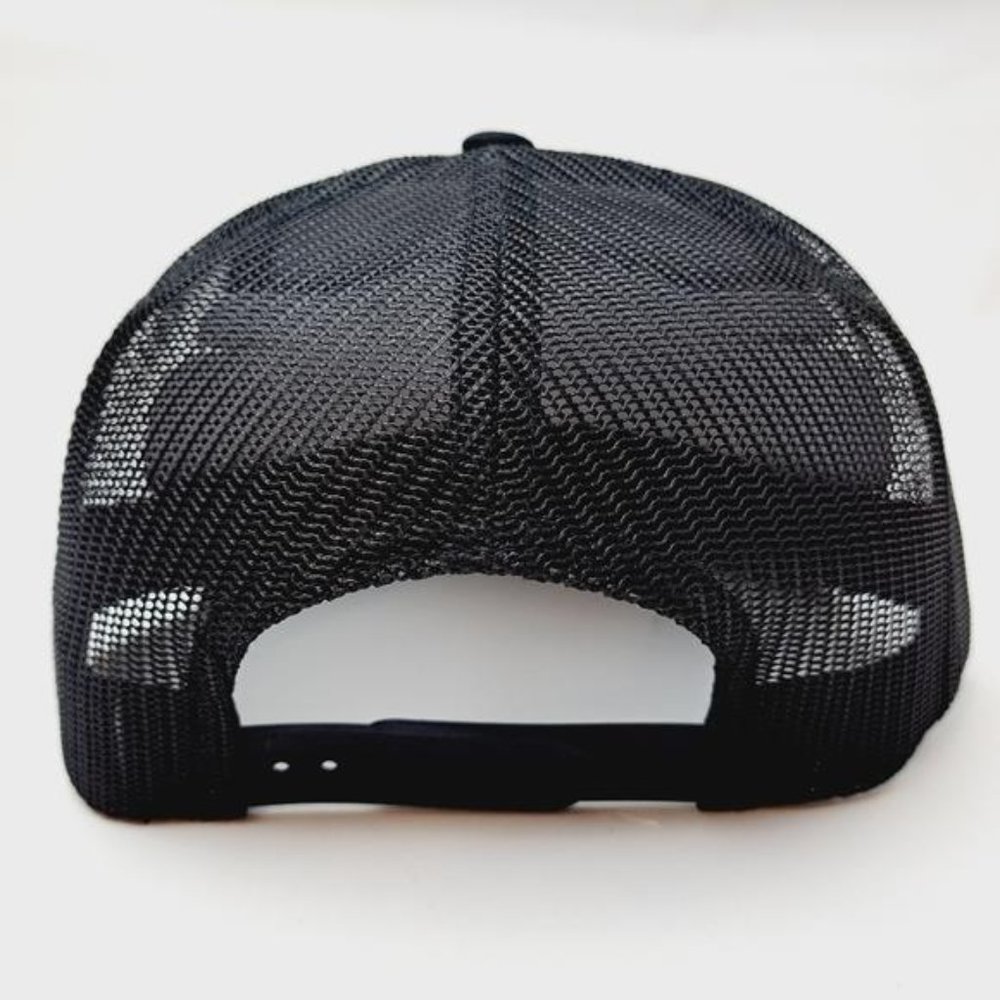 Classic Retro Vintage Style Whiskey Business Flat Bill Trucker Mesh Snapback Cap - Picture 5 of 5